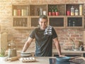 Man posing in the kitchen Royalty Free Stock Photo