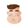 man with pouted lips. Vector illustration decorative design