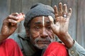 Man in poverty, Nepal Royalty Free Stock Photo