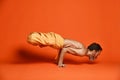 Man practicing advanced yoga Royalty Free Stock Photo