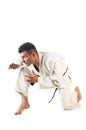 Man practicing Brazilian jiu-jitsu (BJJ) Royalty Free Stock Photo