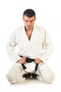 Man practicing Brazilian jiu-jitsu (BJJ) Royalty Free Stock Photo