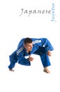 Man practicing jiu-jitsu Royalty Free Stock Photo