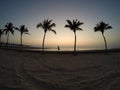 Man practicing yoga ocean beach salalah Oman 2 Royalty Free Stock Photo