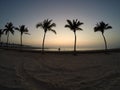 Man practicing yoga ocean beach salalah Oman 4 Royalty Free Stock Photo