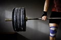 Man practising weightlifting Royalty Free Stock Photo