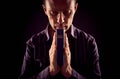 A man praying. Royalty Free Stock Photo