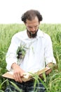 Man praying for good wheat year