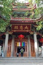 Man praying at Nanputuo Temple in Xiamen city, China