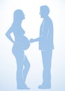 Man and pregnant woman