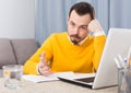 Man preparing for exams Royalty Free Stock Photo