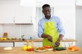 Man preparing food at home