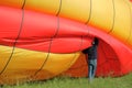 Man preparing hot air baloon for fly #2 Royalty Free Stock Photo