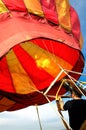 Man preparing hot air baloon for fly #4 Royalty Free Stock Photo