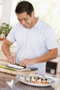 Man Preparing Sushi Royalty Free Stock Photo