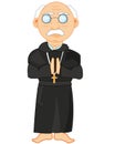 Man priest on white background is insulated Royalty Free Stock Photo
