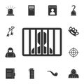 Man in prison icon. Simple element illustration. Man in prison symbol design from Crime collection set. Can be used for web and mo