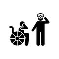 Man, professions, soldier, accessibility, veteran pictogram icon