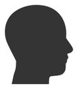 Man Profile Raster Icon Flat Illustration Royalty Free Stock Photo