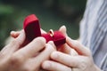 Man proposing to his girlfriend Royalty Free Stock Photo