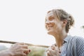 Man proposing to his happy girlfriend outdoors love and marriage concept Royalty Free Stock Photo