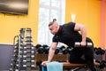 Man pull up barbell fitness training Royalty Free Stock Photo