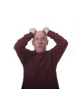 Man Pulling His Hair Out Royalty Free Stock Photo