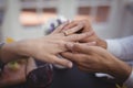 Man putting engagement ring on woman hand Royalty Free Stock Photo