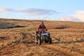 Man on a quad bike on Nateby Common Royalty Free Stock Photo