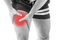 Man with quadriceps pain Royalty Free Stock Photo