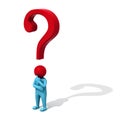 Man with question mark Royalty Free Stock Photo