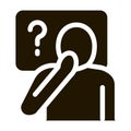 Man Question Mark Frame Icon Illustration Royalty Free Stock Photo