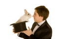 Man with a rabbit in a hat Royalty Free Stock Photo