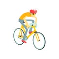 Man Racing On Bicycle Royalty Free Stock Photo