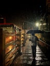 A man and the rain. Royalty Free Stock Photo