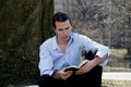 Man reading Bible Royalty Free Stock Photo