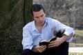 Man reading Bible Royalty Free Stock Photo