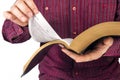 Man reading a Bible Royalty Free Stock Photo