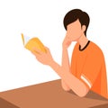 Man reading a book Royalty Free Stock Photo