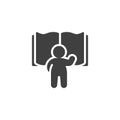 Man reading book vector icon Royalty Free Stock Photo