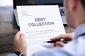 Man Reading Debt Collection Letter Royalty Free Stock Photo