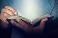 Man reading the Holy Bible Royalty Free Stock Photo