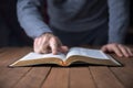 Man reading Holy Bible Royalty Free Stock Photo