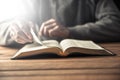 Man reading Holy Bible Royalty Free Stock Photo