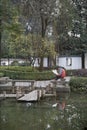 Man reading newspaper