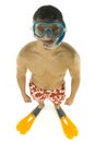 Man ready to diving Royalty Free Stock Photo