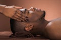 Man Receiving Forehead Massage Royalty Free Stock Photo