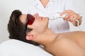 Man Receiving Laser Hair Removal Treatment Royalty Free Stock Photo