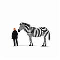 Minimalist Zebra Illustration In The Style Of Rupert Vandervell And Alex Andreev