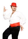 The man in a red hat Royalty Free Stock Photo